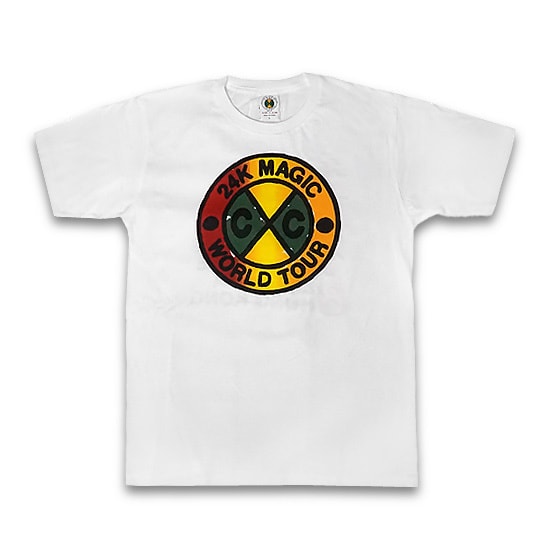Cross Colours Tシャツ -Bruno Mars 24K Magic tour 2018 / WHITE- 