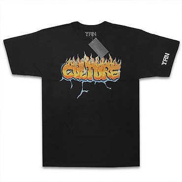 YRN Tシャツ -CULTURE AIRBRUSHED TEE / BLACK-