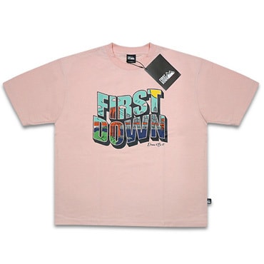 FIRST DOWN Tシャツ - ART S / ST / LIGHT PINK-
