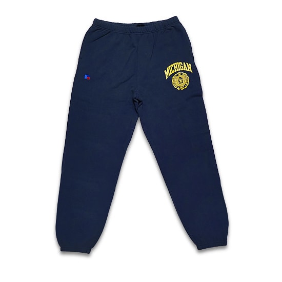 [MIC003] University of Michigan x Russel Athletic - University of Michigan Bookstore Sweat Pants / NAVY -